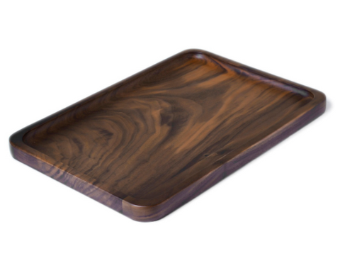 Exquisite black walnut tray, oblong Western food cake, coffee, tea, high grade dinner plate