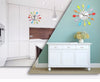 Multi-color Fork Spoon Cutlery Wall Clock