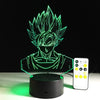 Seven dragon ball colorful 3D lamp light including remote control & night light vision