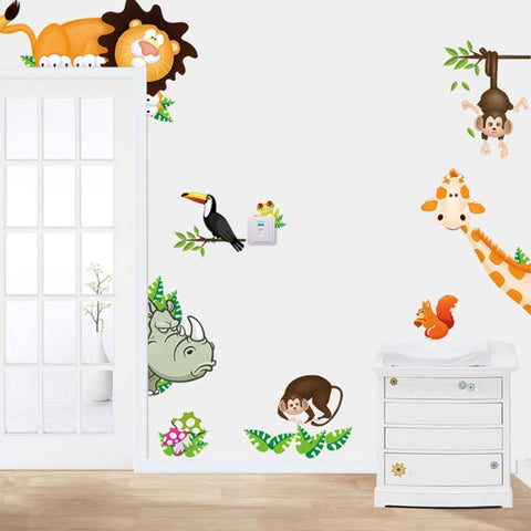 Jungle Animal Kids Baby Nursery Child Home Decor