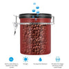Large Airtight Stainless Steel Vacuum Sealed Coffee Canister for Ground or Whole Beans