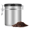 Large Airtight Stainless Steel Vacuum Sealed Coffee Canister for Ground or Whole Beans