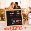 Wooden Frame Black Felt Message Board Changeable Signs with Letters And Numbers Display Any Message