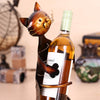Cat Wine Rack Wine Holder Shelf Metal Sculpture Practical Sculpture Wine stand Home Decoration Interior Crafts