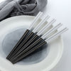 5 Pairs Chopsticks Stainless Steel Titanize Chinese Gold chopsitcks Set Black Metal Chop Sticks Set Used For Sushi Dinnerware