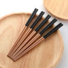 5 Pairs Chopsticks Stainless Steel Titanize Chinese Gold chopsitcks Set Black Metal Chop Sticks Set Used For Sushi Dinnerware