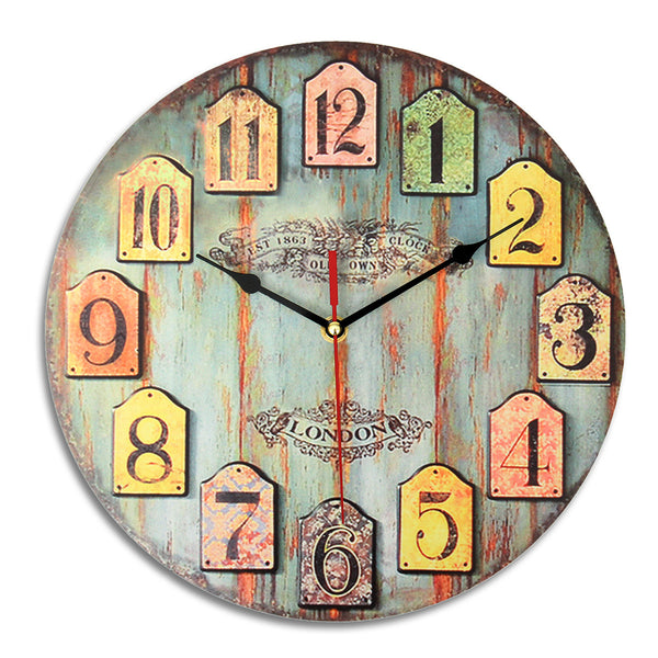 12 Inch Wooden Vintage Wall Clock