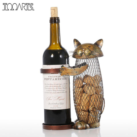 Cat Wine Rack Cork Container - Kitchen  Bottle Wine Holder