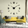 Modern Large 3D DIY Mirror Surface Art Wall Clock For Home, Office Decor