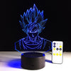 Seven dragon ball colorful 3D lamp light including remote control & night light vision