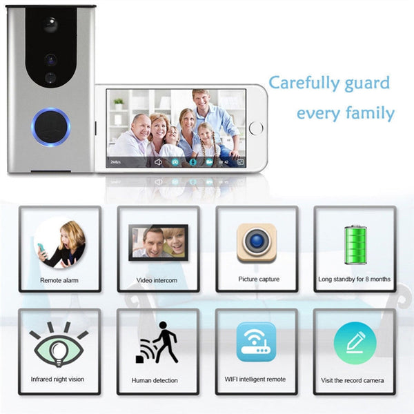 WiFi Doorbell Camera with Intercom IR Night Vision