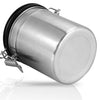 Large Airtight Stainless Steel Vacuum Sealed Coffee Canister for Ground or Whole Beans