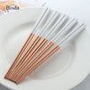 5 Pairs Chopsticks Stainless Steel Titanize Chinese Gold chopsitcks Set Black Metal Chop Sticks Set Used For Sushi Dinnerware