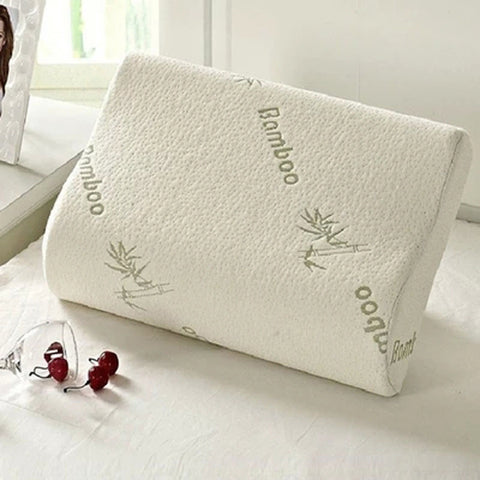 Sleep Bamboo Fiber Slow Rebound Memory Foam Pillow Cervical Health Care